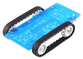 Pololu 30T track set mounted on an RP5 expansion plate